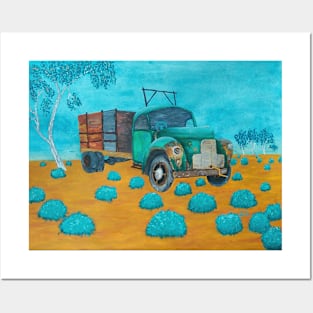 Abandoned truck in outback Australia - painting Posters and Art